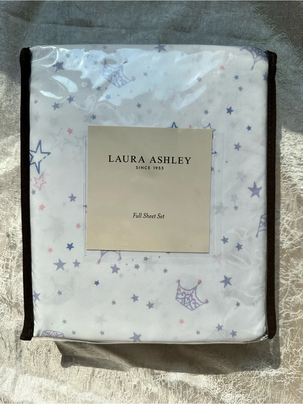 Laura Ashley Kids White, Purple & Pink Dancing Stars Full Sized Sheet Set